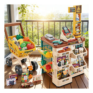 Juego de Juguetes Educativos de Supermercado para Niños: Caja Registradora, Dinero de Juguete, Carrito de Compras y Puesto de Mercado para Juego de Rol - Product Image 6