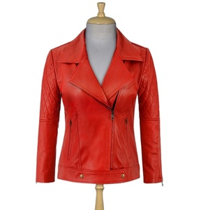Chaqueta de cuero de vaca con cremallera para mujer, nuevo diseño, para invierno, 2021, disponible en todo tipo de cuero - Product Image 1