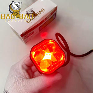 4 Lentilles Rouge Devil Eyes Aluminium Blanc Jaune Flash Mini Feux de Conduite Feux de <span class=keywords><strong>Moto</strong></span> Phare Avant pour Motos Pièces de Vélo - Product Image 3