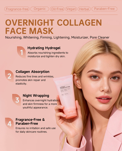 Coreano profondo buccia di collagene maschera vegana per la cura del viso Bio Pack notte avvolgente Anti-rughe Lifting pelle secca durante la notte donne - Product Image 4
