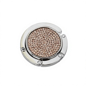Usine Diamant Pliable Sac À Main Crochet Rond Pliant Antidérapant Souvenir Sac À Main Crochet pour Table Sac Cintre - Product Image 6