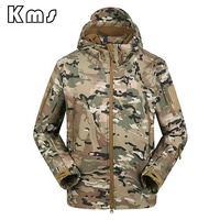 KMS personnalisé vente en gros en plein air respirant coupe-vent imperméable Softshell Parka Combat hommes veste tactique Chaqueta tactique