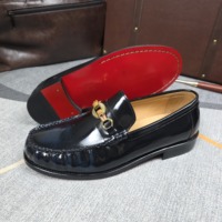 Nouveaux Mocassins Penny Homme 2026 de Haute Qualité en Cuir Bleu Marine Brillant à Enfiler pour Tenues Décontractées ou Professionnelles