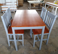 Ensemble de salle à manger KD, table et chaises en bois de pin, meubles de salon, meubles de maison, table à manger en bois massif