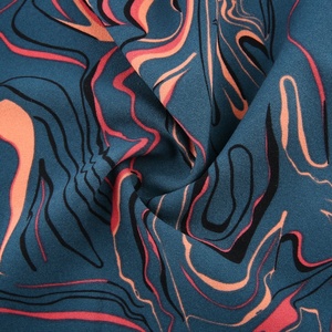 Vải thời thượng <span class=keywords><strong>2025</strong></span> dệt kim đôi 95% polyester 5% spandex in hoa thân thiện với môi trường tái chế Habijabi chất liệu vải crepe co giãn - Product Image 3