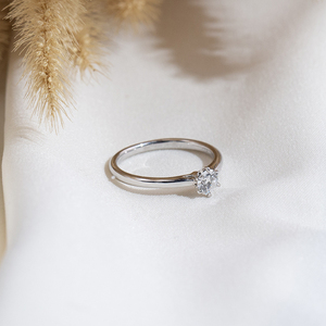 Messi Jewelry MSR-2122 925 Silver Round Shape Solitaire <b>Ring</b> Lab Grown <b>Diamond</b> <b>Ring</b> Engagement <b>Ring</b> - Product Image 6