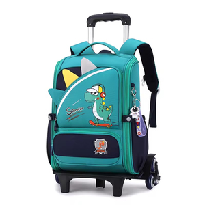 Hot Selling Kids Cartoon Trolley School Bags Primary Children Wheeled <b>Backpacks</b> 6 <b>Wheels</b> Boys Girls Students Trolley <b>Backpacks</b> - Product Image 1