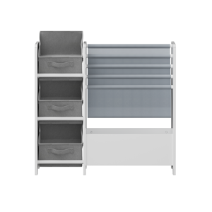 Étagère à livres pour enfants à 4 niveaux avec 3 tiroirs en tissu, organisateur <span class=keywords><strong>de</strong></span> rangement multifonctionnel pour jouets pour enfants, chambre d'enfant et crèche - Product Image 5