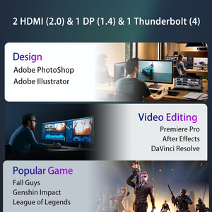 <span class=keywords><strong>Mini</strong></span> PC para Juegos HelorPC, Procesador Intel I5 I7 1340P 1360P, 2 LAN de 2.5G, 32G DDR5, 2 HDMI, 1 DP, 1 Thunderbolt, 6 USB 3.0, Computadora de Oficina - Product Image 4