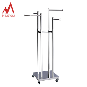 Tùy Chỉnh Thời Trang Kim Loại Cửa Hàng Phù Hợp Lady Trang Phục Cửa Hàng Bán Lẻ Đứng Vàng Quần Áo Hiển Thị May Mặc Boutique Quần Áo Giá - Product Image 3