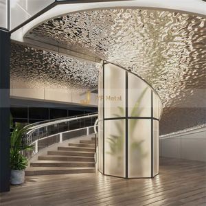 ANN3485 ASTM Certified 304 Stainless Steel Corrugated Water Ripple Decorative Cladding <b>Plate</b> 2B <b>Surface</b> Finish 0.8mm Thickness - Product Image 1