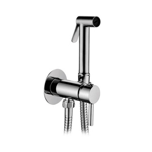 Set Rubinetto Bidet Cromato Lunghezza 17,5 Cm Con Supporto Rotondo - Product Image 1