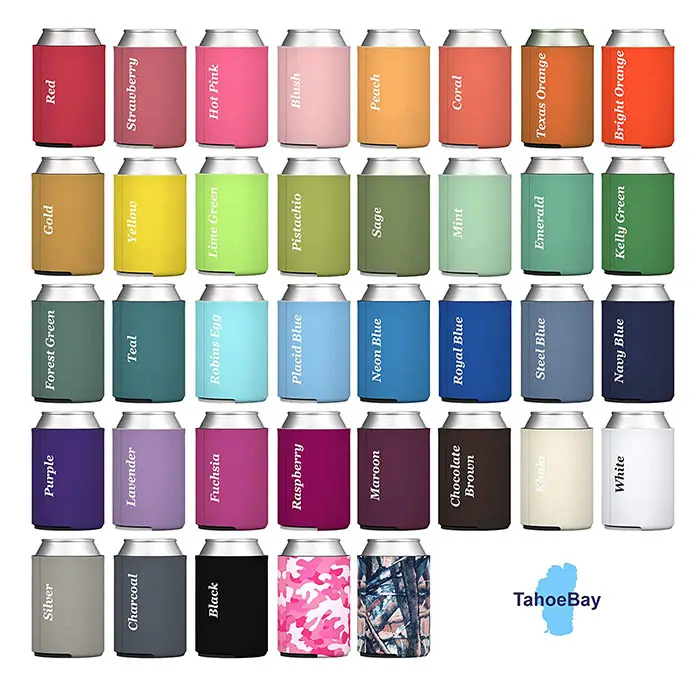 Wholesale Custom Neoprene Foam Koozy Custom Beer Can Koozy Insulated Neoprene Slim Can Cooler Koozys