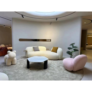 Sofá Lounge Cloud Cream en Oferta, Sofá Largo <span class=keywords><strong>de</strong></span> Lana <span class=keywords><strong>de</strong></span> Cordero, Sofá <span class=keywords><strong>de</strong></span> Arco, Estilo Ligero y Lujoso para Sala <span class=keywords><strong>de</strong></span> Estar, Villa, Combinación <span class=keywords><strong>de</strong></span> Sofás <span class=keywords><strong>de</strong></span> Descanso - Product Image 6