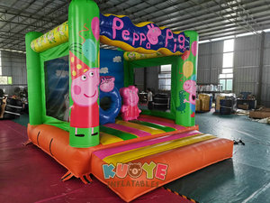 Commerciale di alta qualità PVC piccolo <span class=keywords><strong>Peppa</strong></span> il maiale castello gonfiabile personaggio dei cartoni animati casa di rimbalzo gonfiabile castello di salto per i bambini - Product Image 2
