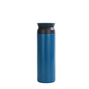 Tasse isotherme en acier inoxydable 304 style Harajuku 500 ml avec poignée simple et couvercle plat, idéale pour voiture, bureau, voyage, cadeau - Product Image 1