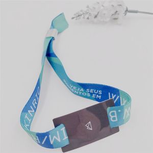 Pulsera de tela RFID personalizada para eventos festivos con código QR único - Product Image 4