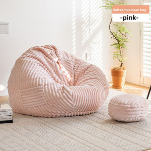 Nouveau canapé moderne <span class=keywords><strong>en</strong></span> molleton de lapin doux de style japonais avec repose-pieds pouf paresseux balcon simple ensemble de canapés sans bordure - Product Image 3