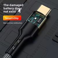 Kabel Data Tipe-C 120W Ujung Ganda Nilon Kabel Pengisian Daya Super Cepat untuk Ponsel Notebook Pengisian Daya Flash