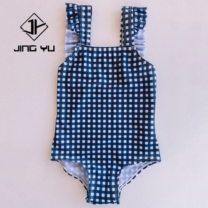 Manufacturer Children Swimsuit Hawaiian Print Girls Bikini Custom Sustainable Nylon Toddler Swimsuit - Product Image 4