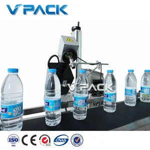 Full automatic Co2 Laser printer for PET bottles/Indusrtial stable CO2 Laser marking machinery in water production line