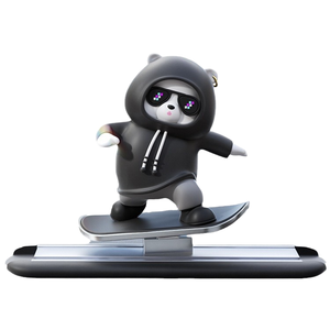 New Upgraded Skateboard <b>Bear</b> Car Interior Accessories Silent Sliding <b>Cute</b> Doll Dashboard Decoration Cartoon Style Portable - Product Image 1