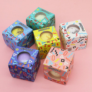Cajas de embalaje de bombas de baño plegables a precio de fábrica, caja de embalaje de cosméticos personalizada para bombas de baño con ventana ecológica - Product Image 4