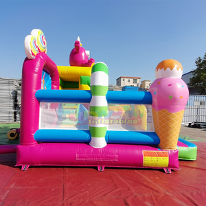 Commercial outdoor party chateau gonflable kids bounce <b>house</b> candyland <b>inflatable</b> bouncy castle and slide combo - Product Image 2