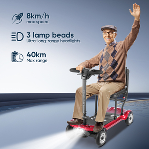 18KG Compact Folding Factory Professional 4 Wheel Scooter,Dual 12Ah Battery 40KM Range Scooter With All Options E985 1. Ultra-Li - Product Image 4