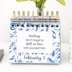 Custom Printing 365 Days Daily Affirmations Promotional Inspirational Standing Flip Desktop Calendar
