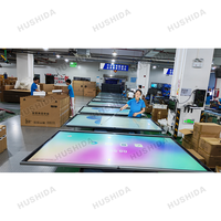 Tableau blanc interactif numérique intelligent HUSHDIA 86 pouces 4K UHD avec écran tactile, système d'exploitation Android 14, verre trempé en aluminium pour une utilisation en classe