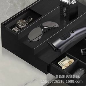 Wooden Perfume <b>Storage</b> <b>Box</b> 3 Layer With <b>Drawer</b> Black Rectangular Multipurpose Standing Type Decorative <b>Storage</b> <b>Box</b> - Product Image 5
