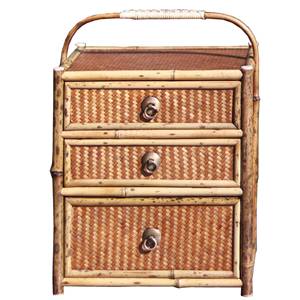 Bamboo Tea Cabinet With <b>Drawers</b> 21x14x8cm Portable <b>Storage</b> Organizer For Living Room Standing Type - Product Image 5