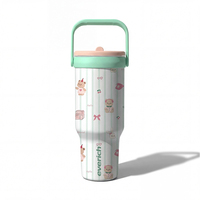 Prix d'usine – Gobelet isotherme personnalisé de 40 oz en acier inoxydable à double paroi, réutilisable, avec poignée et couvercle à paille