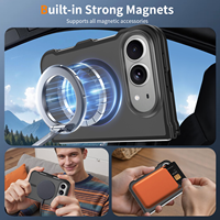 Coque arrière mate givrée pour iPhone DUO avec aimants puissants intégrés, protection des quatre coins, bord surélevé, surface anti-chute, coque Duo