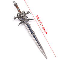 Épée de luxe en alliage de zinc de 30 cm, modèle Frostmourne Tête de Mouton, style jeu, pour cosplay