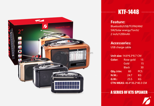 Vente directe d'usine KTS KTF-1448 Radio portable haut-parleur sans fil AM <span class=keywords><strong>FM</strong></span> SW 4 bandes Lecteur de musique USB TF Haut-parleur BT avec lumières RVB - Product Image 5