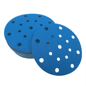 Абразивные инструменты 125 мм, 5 дюймов, золотисто-голубой наждачной бумаги, крючок и петля, шлифовальный диск для удаления краски автомобиля - Product Image 5