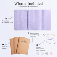 Carnet de notes de luxe personnalisé A5 A6 à trois volets en cuir PU gaufré croco avec logo, planificateur à reliure par sangle, idéal pour un budget de cadeaux