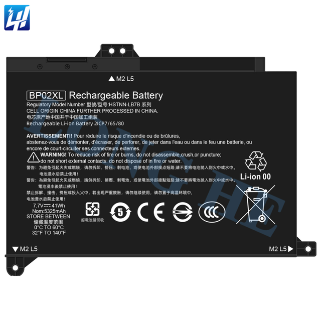 LoneHe OEM Laptop Battery BP02XL for TPN-Q172 Q17515-AU156X AU162TX 7.7V 41Wh 5325mAh in Stock