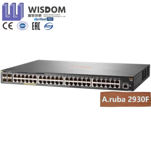 Commutateur HPE <span class=keywords><strong>Aruba</strong></span> Networking 2930f 48g Poe+ 4sfp+ d'origine, 52 ports Gig + 10g 10g / 1g Sfp 293.0 Btu/Hr Série <span class=keywords><strong>2930</strong></span> Jl256a - Product Image 1