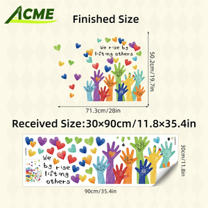Personalizado Atacado 30*90cm Childlike Colorido <span class=keywords><strong>Graffiti</strong></span> Mãos Auto-adesivas Adesivos de Parede para Quarto Infantil Jardim de Infância - Product Image 6