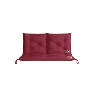 Juego de 2 cojines para banco de jardín, color rojo vino, rectangulares, acolchados, resistentes al agua, extraíbles, lavables, para todas las estaciones, de poliéster - Product Image 1