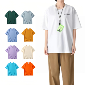 Custom logo Blank Premium Cotton t Shirt Comfortable Casual Short Sleeve Business Promotion Gifts Set