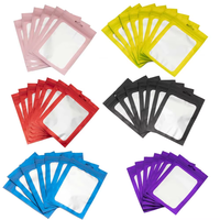 Sacs Ziplock Imperméables en Gros pour Emballage Cadeau, Sachets Mylar Colorés en Aluminium Mat avec Fenêtre Transparente