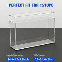 Boîte de présentation en acrylique transparente épaissie anti-UV 151 Ultra Premium Collection avec aimant puissant