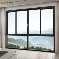 Ventanas Corredizas Resistentes a Huracanes, Ventanas de Perfil de Doble Vidrio, Ventanas Corredizas de Aluminio con Marco de Aluminio y Vidrio