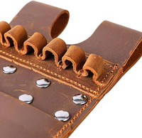 Sacoche à flèches vintage marron pour arbalète, en cuir et plastique, à porter à la taille, support de flèches classique pour la chasse traditionnelle et le tir à l'arc en extérieur