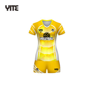 Пользовательские волейбольные майки дешевые волейбольные Майки женские 2024 желтые волейбольные Майки Новый дизайн - Product Image 2