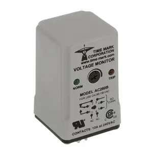 Brand New Time-Mark AC260B-80-130 Voltage Sensing Relay 8-Pin Socket 10A 120VAC SPDT ABS 260 Series Good Price